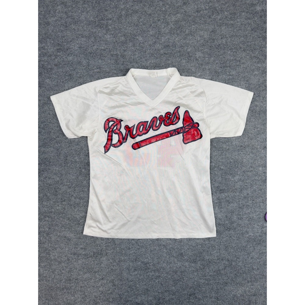 Vtg 1980s Atlanta Braves‎ Official Wilson Vintage Mesh Baseball Jersey XL USA